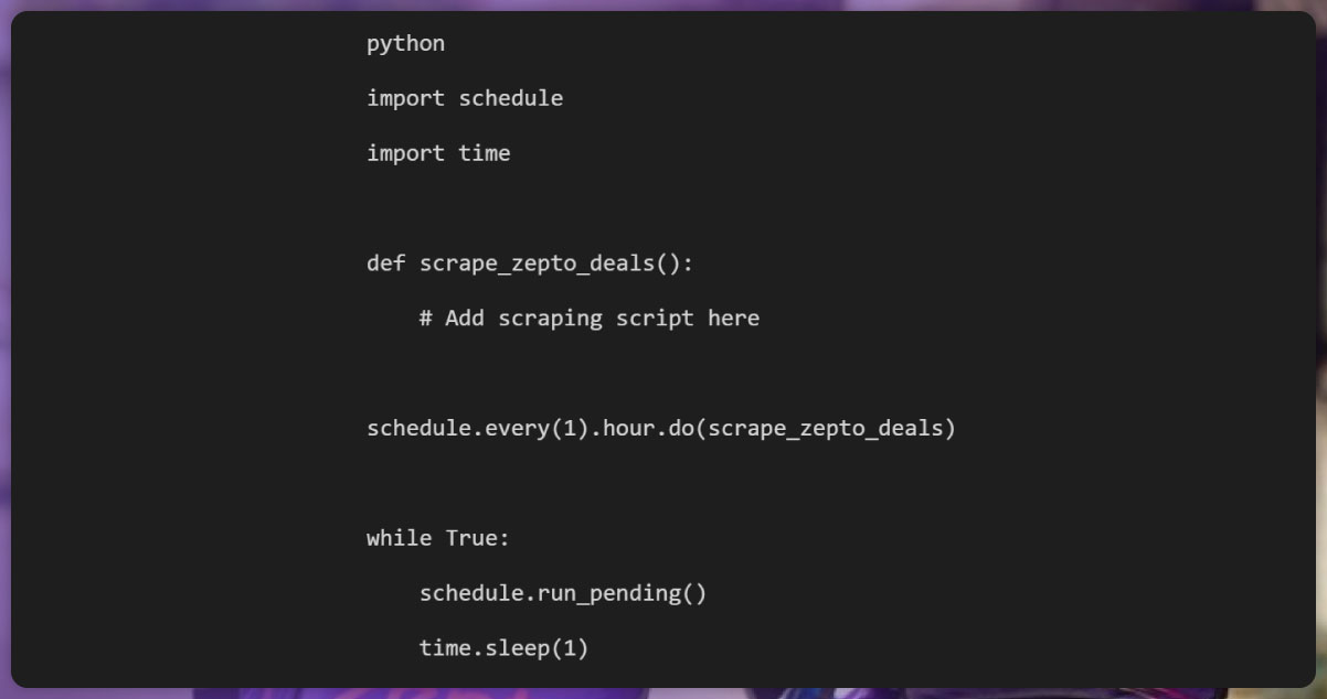Schedule-automated-scraping-using-Python’s-`schedule`-library
